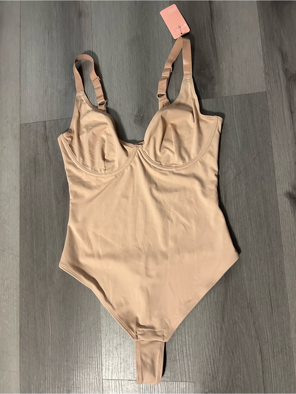 Women's Nude Shaping Bodysuit with Adjustable Straps
